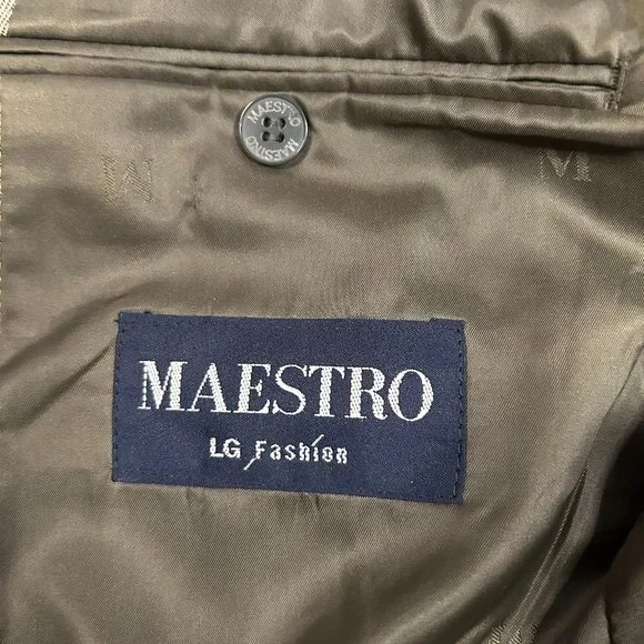 Upcycled Embellished Ankara/Sequin Lace/Rhinestone Blazer Wool M - Picture 8 of 11